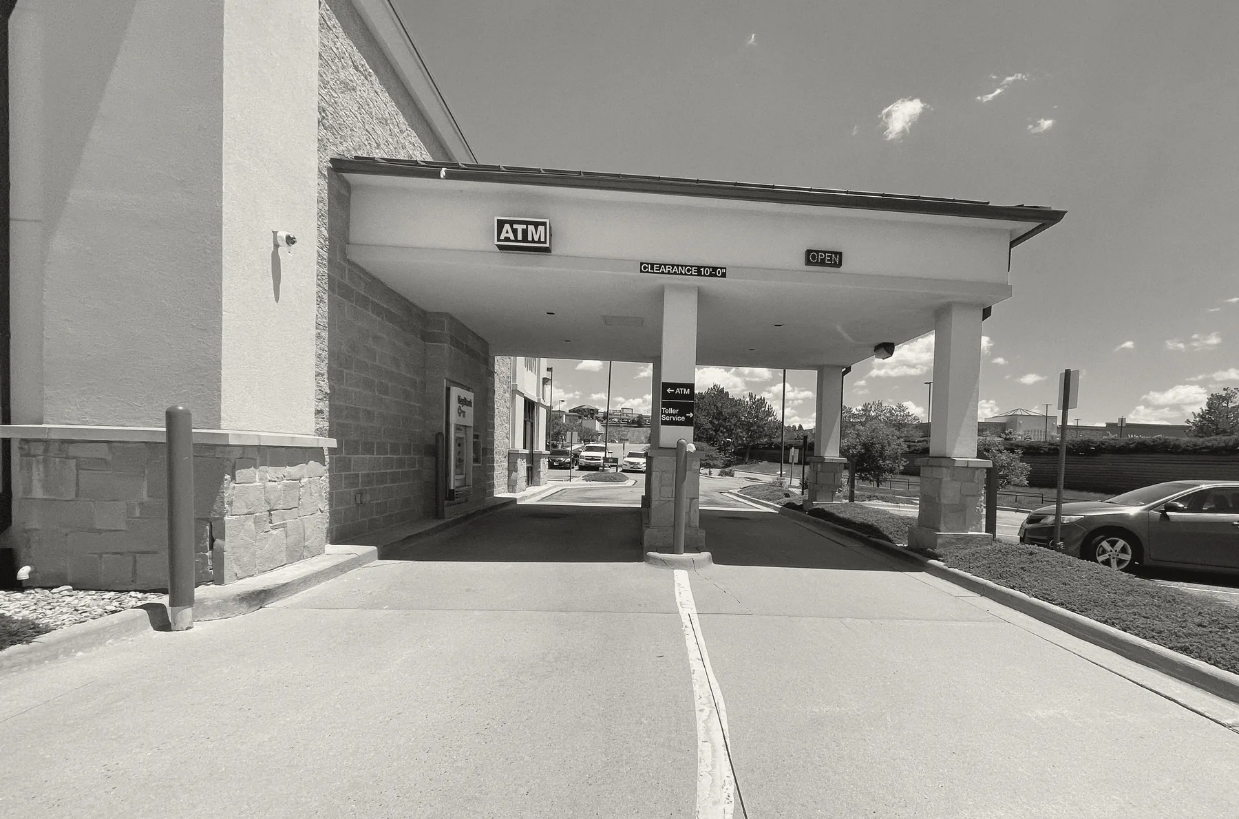 Bank drive-thru lane — the experience you drive through